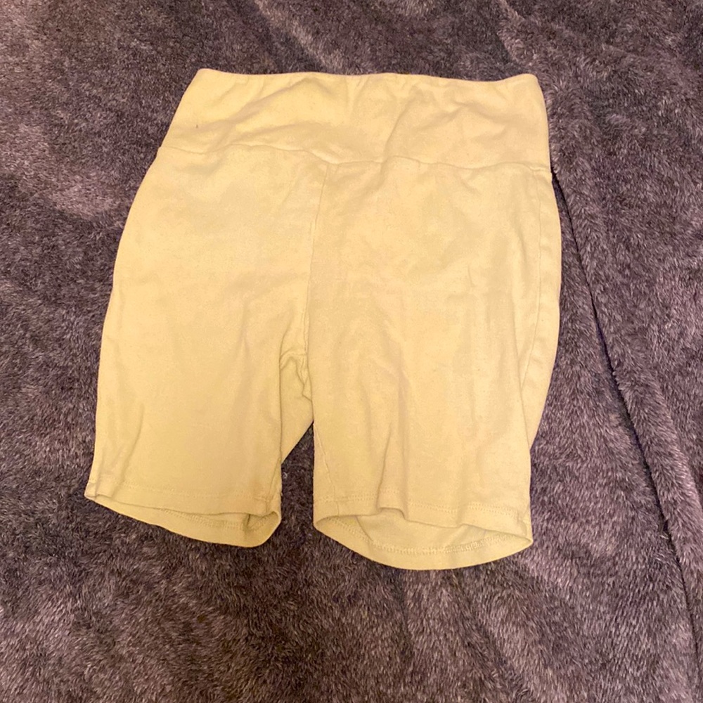 Neon green cotton bike shorts LG